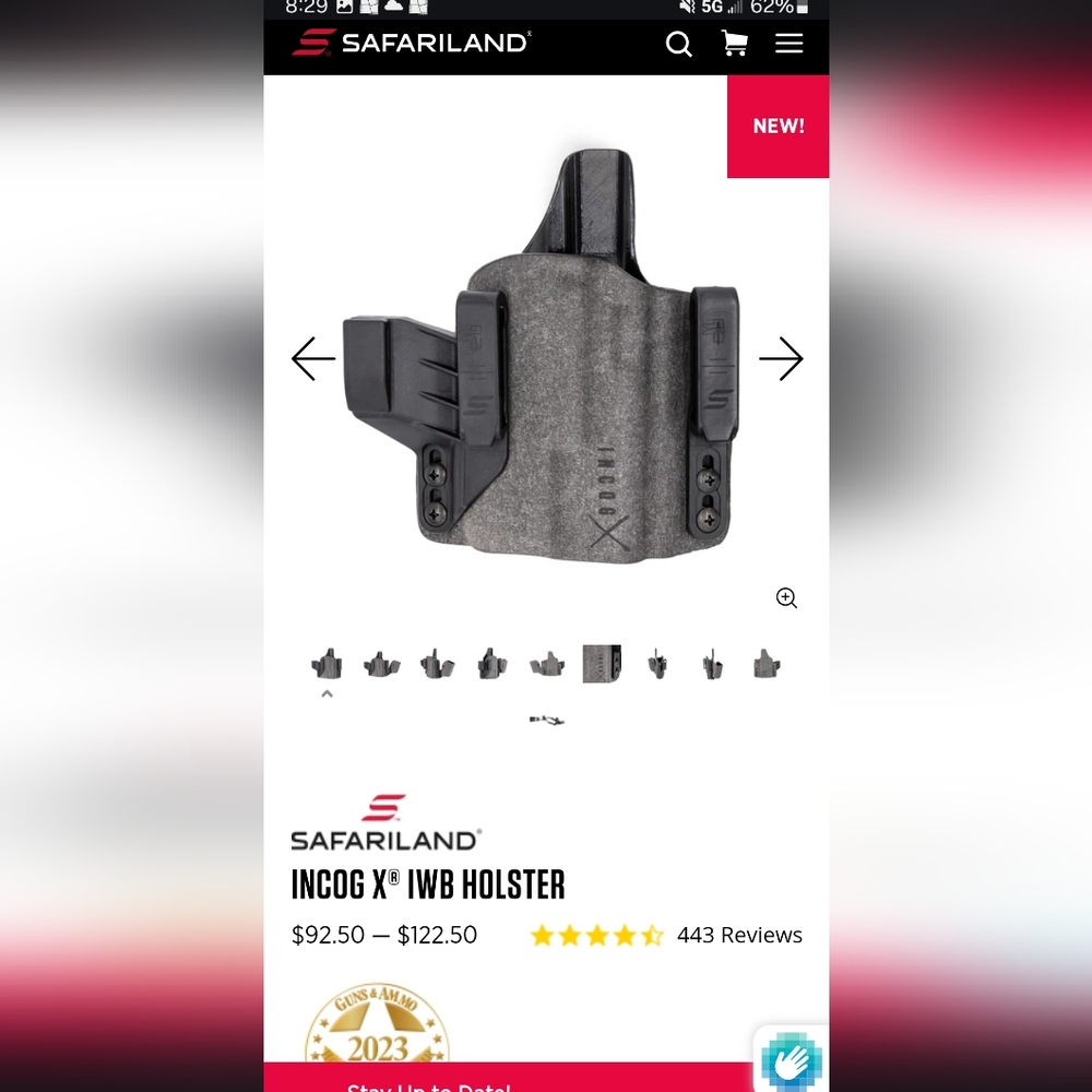 Safariland INCOG IWB Microfiber Suede Holster